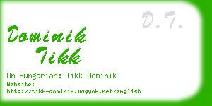 dominik tikk business card